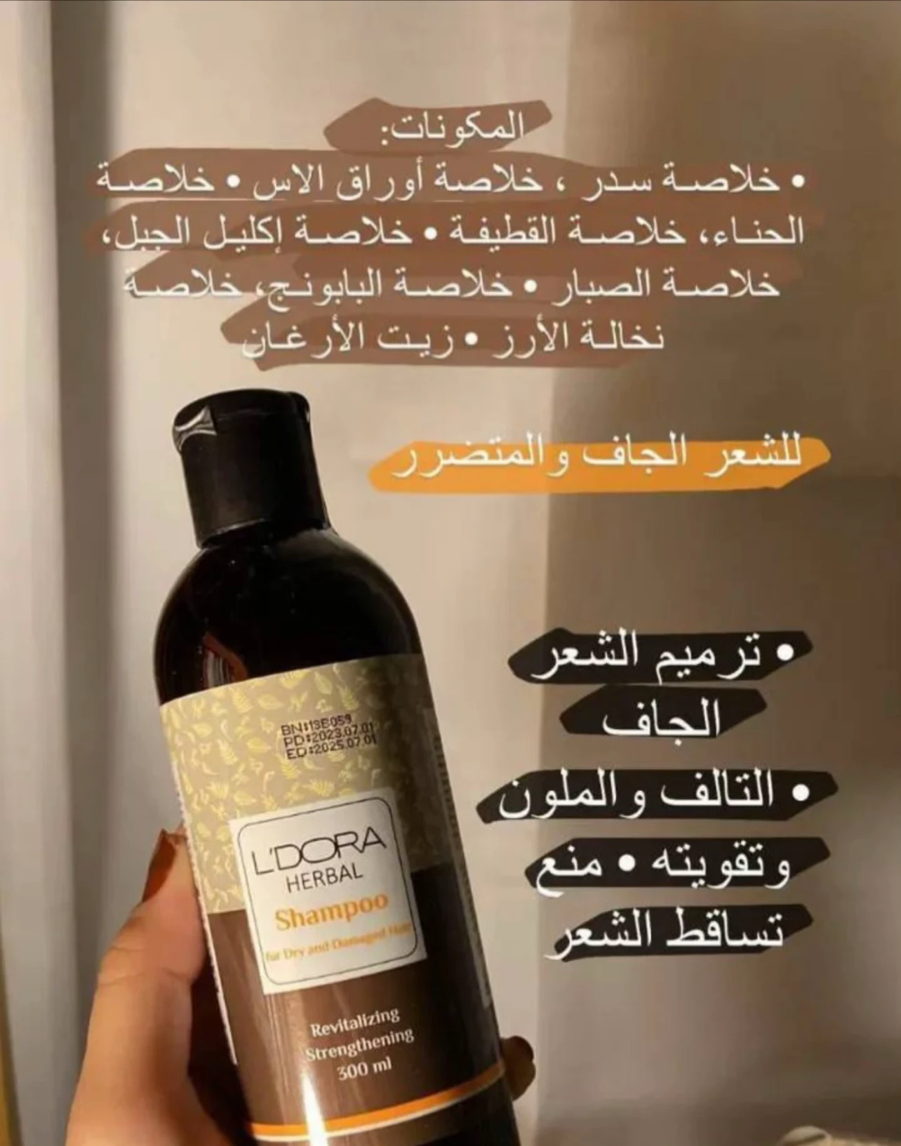 شامبو الشعر الجاف